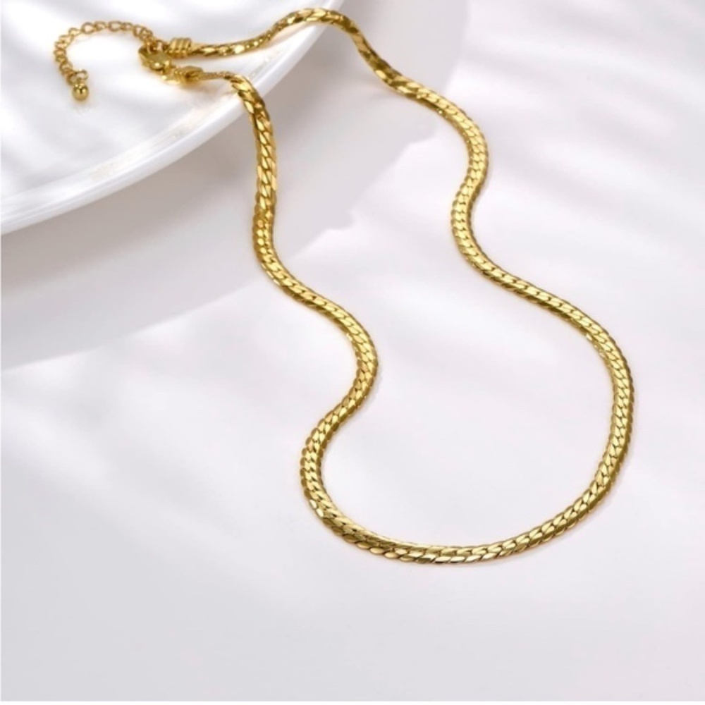 Gold 18k Gold Plated Snake Necklace